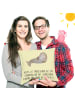 Mr. & Mrs. Panda Kuschelkissen 40x40 Sommerchaos mit Spruch in Gelb Pastell