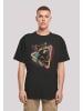 F4NT4STIC Heavy Oversize T-Shirt Marvel Guardians of the Galaxy Neon Rocket in schwarz
