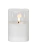 STAR Trading LED Windlicht ,Flamme' mit Flackereffekt, Batterie, Timer, weiß, 12,5c