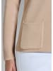 GOLDNER Strickblazer Milano-Ripp-Blazer mit Reverskragen in beige