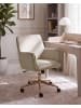 Beliani Bürostuhl ALTONA in Beige/Gold - (W) 59 x (H) 84 x (L) 59 cm
