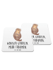 Mr. & Mrs. Panda Bierdeckel Otter Muschel mit Spruch in Weiß
