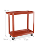 relaxdays Werkstattwagen in Rot - (B)78 x (H)76 x (T)35 cm