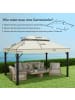 Outsunny Pavillon Ersatzdach in Cremeweiß 400L x 300B x 1H cm