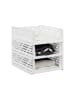 relaxdays 3 x Schrank Organizer in Weiß - (B)33,5 x (H)13 x (T)43,5 cm