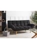 Beliani 3-Sitzer Sofa INGARO in Schwarz/Braun - (W) 182 x (H) 86 x (L) 79 cm