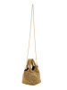 faina Women Handbag in Gold