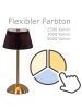 MARELIDA LED Tischlampe mit Schirm aufladbar dimmbar 3 Lichtfarben H: 30,5cm schwarz