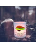 Mr. & Mrs. Panda Teelicht Glas Avocado Yoga mit Spruch in Transparent