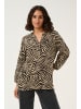 Kaffe Langarm-Bluse KAmilia Regular fit in Chinchilla/Black Animal Print