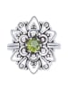 mantraroma 925er Silber - Ringe mit Peridot facettiert