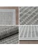 KADIMA DESIGN Teppich Outdoor Flachgewebe Uni-Farbe Polypropylen Balkon in Grau