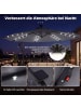 COSTWAY Sonnenschirm mit Ständer & LED-Leuchten 300 cm in Grau