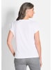 GOLDNER Jerseyshirt Luftiges Basicshirt mit V-Ausschnitt in weiß