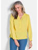 GOLDNER Tunika Elegante Viskosebluse mit V-Ausschnitt in gelb
