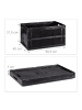 relaxdays 2x Transportbox in Schwarz - 60 l