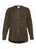KAFFE curve Langarm - Hemd KCjamida Regular fit in Black/Brown Geometric Print