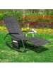 SoBuy Schaukelliege in Schwarz - (B)143 x (H)85 x (T)57cm