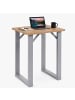 VCM  Holz Bartisch Stehtisch Tisch Tresen Xona 80x50 cm in Silber / Sonoma-Eiche