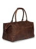 Buckle & Seam Linwood Reisetasche Leder 50 cm in brown-dot