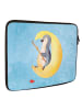 Mr. & Mrs. Panda Laptop Tasche Pinguin Mond ohne Spruch in Eisblau