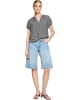Zero  Blusenshirt mit Print. in Brown/Cream