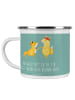 Mr. & Mrs. Panda Camping Emaille Tasse Verlobung Abenteuer mit S... in Meeresbrise