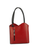 Florence Florence Schultertasche, Rucksack Leder rot, schwarz ca. 28cm