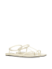 Jil Sander Beige Leder Flip-Flop Sandalen
