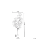 Beliani Kunstpflanze FICUS ELASTICA in Grün/Schwarz - (W) 66 x (H) 160 x (L) 66 cm