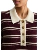 Marc O'Polo DENIM Gestreiftes Strickpolo oversize in Medium Brown Melange