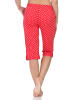 NORMANN Damen Pyjama Capri-Hose kurz Mix & Match in pink