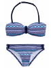 S. Oliver Bandeau-Bikini in blau-bedruckt