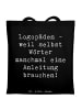 Mr. & Mrs. Panda Henkeltasche Spruch Logopädin Helden mit Spruch in Schwarz