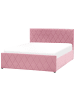 Beliani Doppelbett ROCHEFORT in Rosa - (W) 150 x (H) 99 x (L) 214 cm