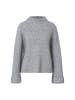 Noisy may Noisy may NMTOVA L/S HIGH NECK FOLD-UP KNIT DD in medium grey melange