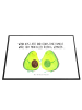 Mr. & Mrs. Panda Schreibtischunterlage Avocado Pärchen mit Spruch in Weiß