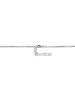 Adeliás Damen Halskette – Erbskette aus Edelstahl mit Zirkonia 65 cm in silber