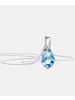 Diamant L'éternel Halskette mit Anhänger aus 375 Weißgold mit Topas