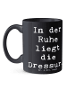 Mr. & Mrs. Panda Porzellantasse Spruch Reitlehrerin Ruhe mit Spruch in Schwarz