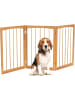 COSTWAY Absperrgitter Hunde 3-teilig in Hellbraun