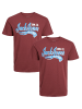 Jack & Jones 2-er Set Logo T-Shirt Kurzarm Basic Shirt JJELOGO in Rot