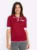 Sieh an! Polopullover in rot-weiß