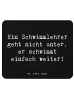 Mr. & Mrs. Panda Mousepad Spruch Schwimmlehrer Motivation mit Sp... in Schwarz