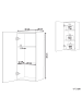Beliani Badezimmerschrank BILBAO in Schwarz/Silber - (W) 40 x (H) 88 x (L) 35 cm