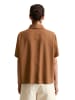 Marc O'Polo DENIM Kurzarm-Bluse relaxed in Melted Chocolate