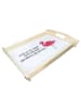 Mr. & Mrs. Panda bett tablett Flamingo Classic mit Spruch in Weiß