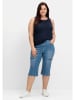 sheego Schmale Caprijeans in blue bleached Denim