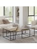 CALICOSY 3er-Set Couchtische TITAN  in Eiche - (W) 110/96  x (H) 42/41.8  x (L) 70/60  cm