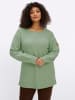sheego Langarm-Pullover in eucalyptus-meliert